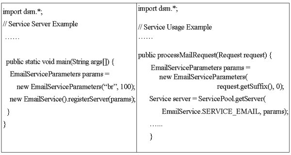 ServiceParameters for the EmailService program